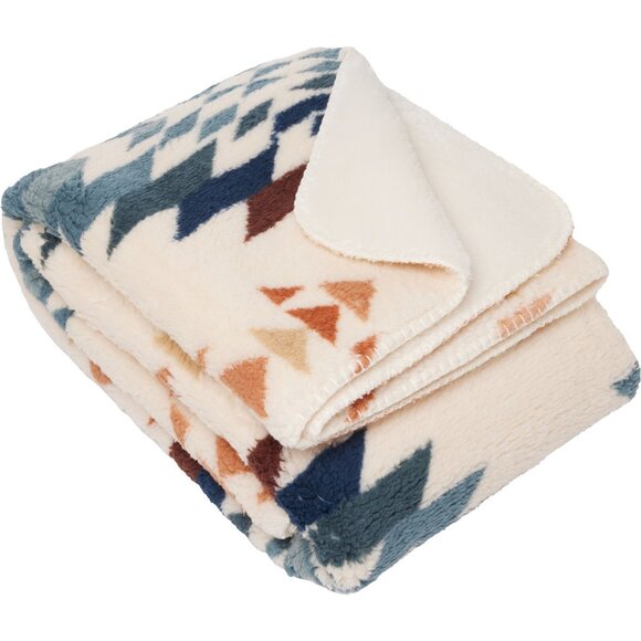new Pendleton  Peak Canyon Sherpa Throw Blanket - 50x70” Ivory Multicolor (252) - Picture 2 of 5